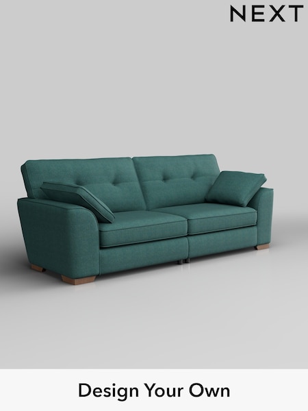 Tweedy Chenille/Dark Teal Green Stamford Buttoned Back (H36359) | £1,275