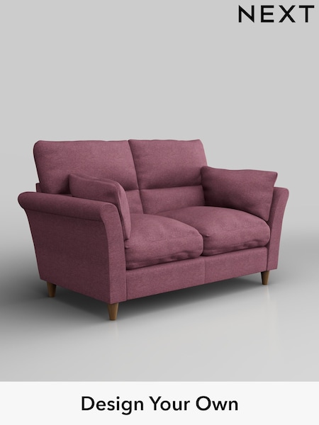 Tweedy Blend Easy Clean/Mid Mulberry Purple Hartley Highback Relaxed Sit (H36380) | £1,025