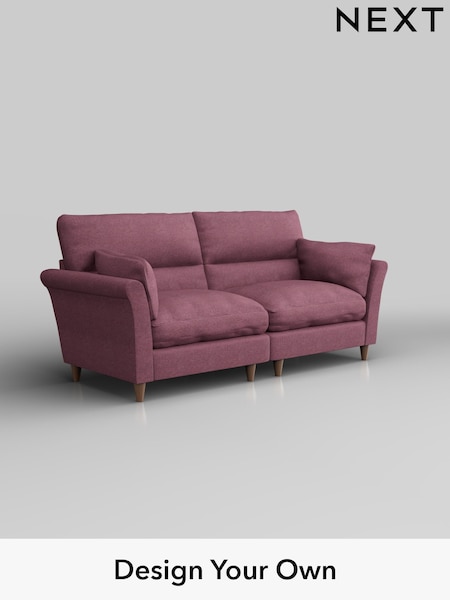 Tweedy Blend Easy Clean/Mid Mulberry Purple Hartley Highback Relaxed Sit (H36380) | £1,325