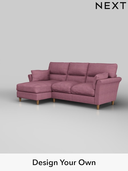 Tweedy Blend Easy Clean/Mid Mulberry Purple Hartley Highback Relaxed Sit (H36380) | £1,850