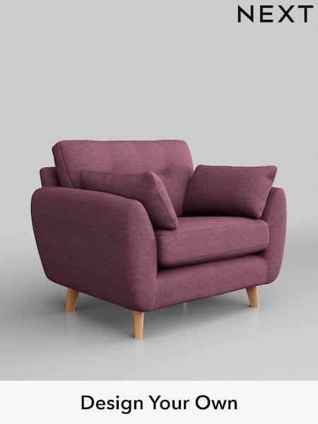Tweedy Blend Easy Clean/Mid Mulberry Purple Wilson Buttoned Back (H36382) | £599