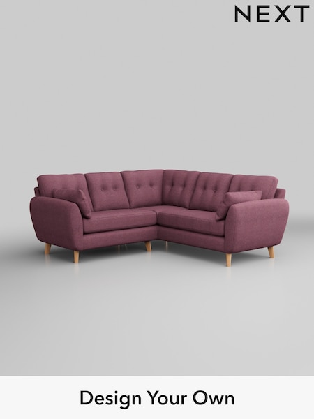 Tweedy Blend Easy Clean/Mid Mulberry Purple Wilson Buttoned Back (H36382) | £1,525