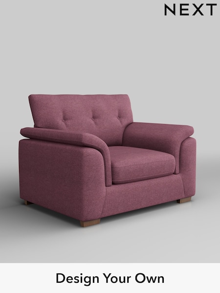 Tweedy Blend Easy Clean/Mid Mulberry Purple Hayden Buttoned Back (H36385) | £750
