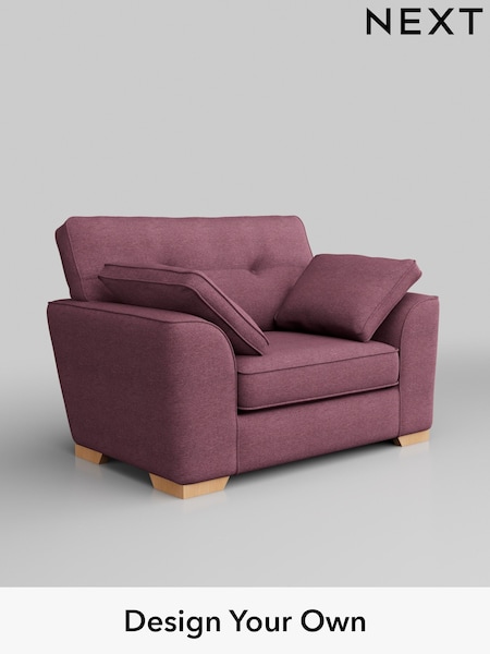 Tweedy Blend Easy Clean/Mid Mulberry Purple Stamford Buttoned Back (H36393) | £799