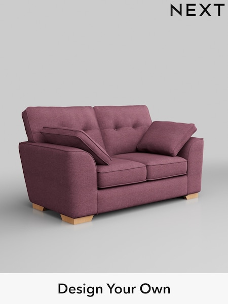 Tweedy Blend Easy Clean/Mid Mulberry Purple Stamford Buttoned Back (H36393) | £975