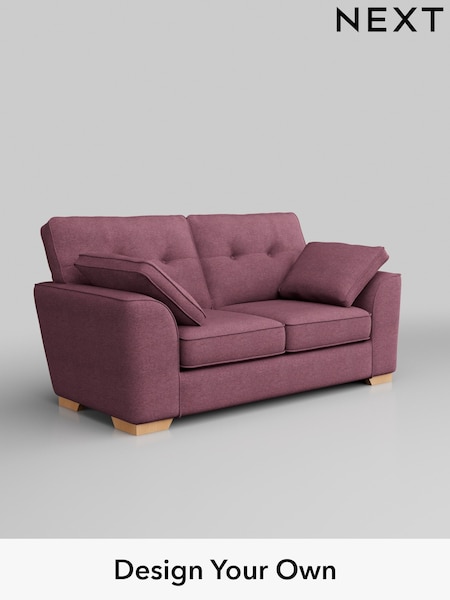 Tweedy Blend Easy Clean/Mid Mulberry Purple Stamford Buttoned Back (H36393) | £1,075