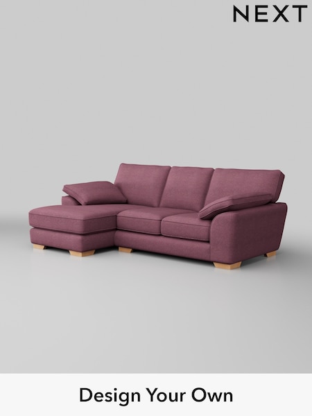 Tweedy Blend Easy Clean/Mid Mulberry Purple Stamford Grand Relaxed Sit (H36395) | £2,125