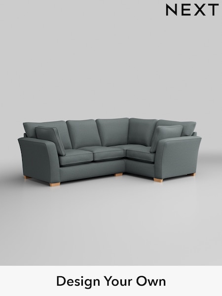 Tweedy Blend Easy Clean/Mid Slate Teal Green Heath Highback (H36396) | £1,899
