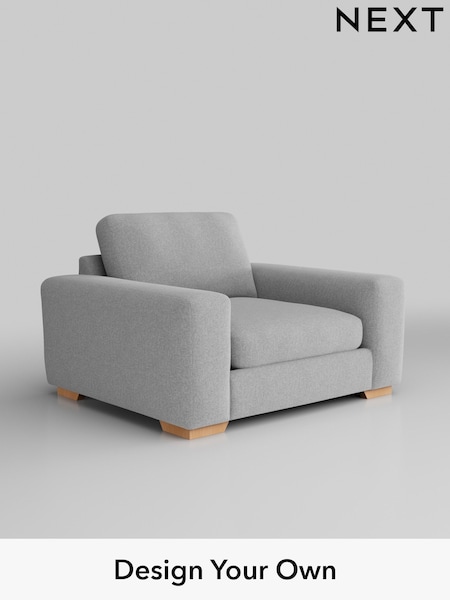 Tweedy Blend Easy Clean/Light Silver Grey Houghton Deep Sit (H36401) | £875