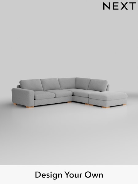 Tweedy Blend Easy Clean/Light Silver Grey Houghton Deep Sit (H36401) | £2,450