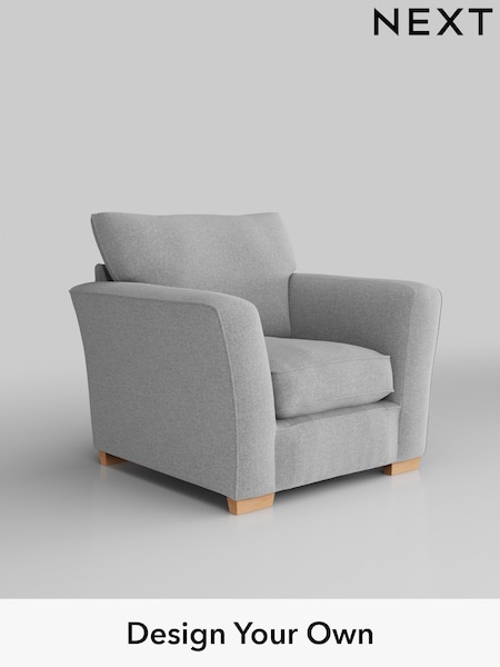 Tweedy Blend Easy Clean/Light Silver Grey Heath Highback (H36405) | £650