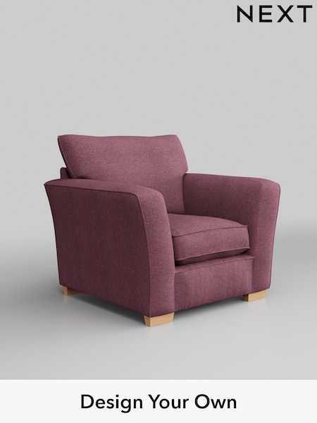 Tweedy Blend Easy Clean/Mid Mulberry Purple Heath Highback (H36409) | £650