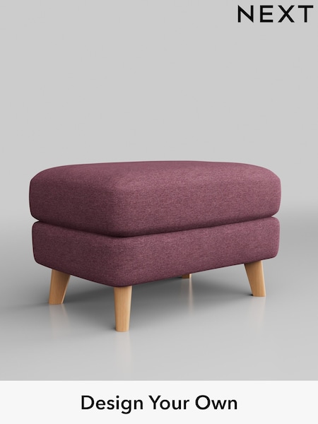 Tweedy Blend Easy Clean/Mid Mulberry Purple Parker Buttoned Back (H36411) | £375