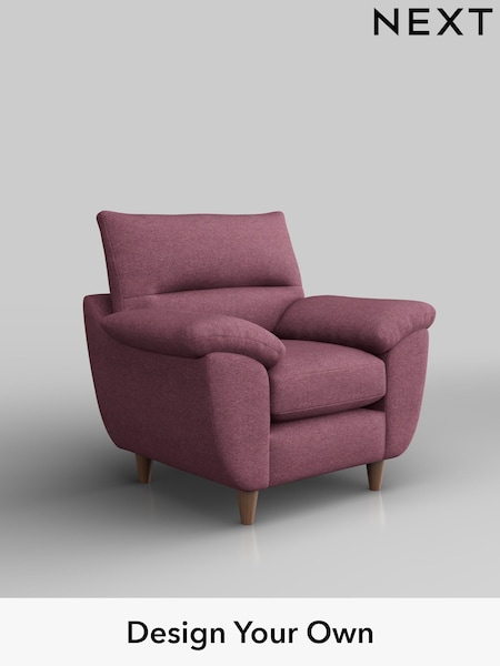 Tweedy Blend Easy Clean/Mid Mulberry Purple Elliot Highback (H36412) | £575