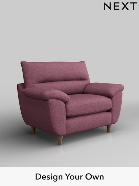 Tweedy Blend Easy Clean/Mid Mulberry Purple Elliot Highback (H36412) | £675