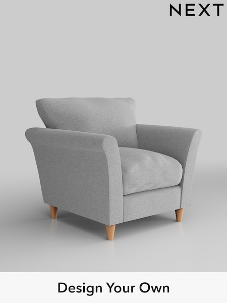 Tweedy Blend Easy Clean/Light Silver Grey Hartley Relaxed Sit (H36415) | £725