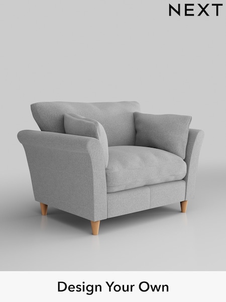 Tweedy Blend Easy Clean/Light Silver Grey Hartley Relaxed Sit (H36415) | £825