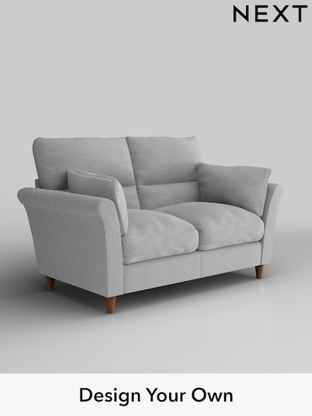 Tweedy Blend Easy Clean/Light Silver Grey Hartley Highback Relaxed Sit (H36416) | £1,025