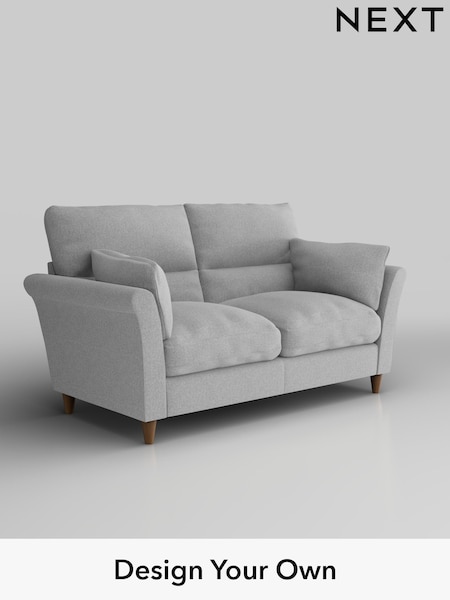 Tweedy Blend Easy Clean/Light Silver Grey Hartley Highback Relaxed Sit (H36416) | £1,125