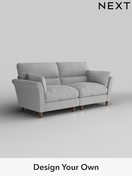 Tweedy Blend Easy Clean/Light Silver Grey Hartley Highback Relaxed Sit (H36416) | £1,325