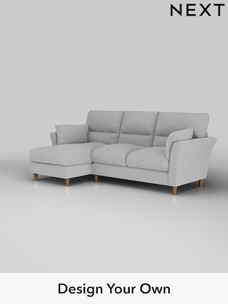 Tweedy Blend Easy Clean/Light Silver Grey Hartley Highback Relaxed Sit (H36416) | £1,850