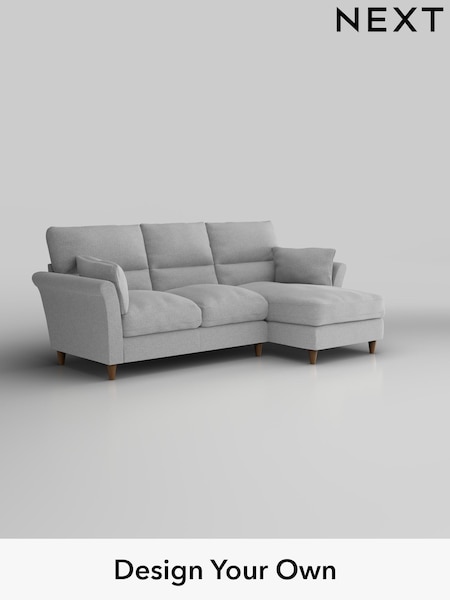 Tweedy Blend Easy Clean/Light Silver Grey Hartley Highback Relaxed Sit (H36416) | £1,850