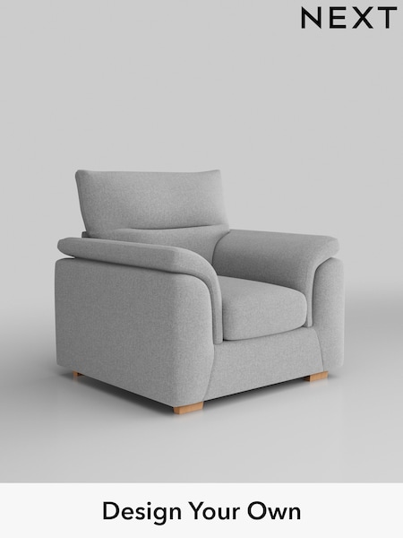 Tweedy Blend Easy Clean/Light Silver Grey Hayden Highback (H36418) | £650