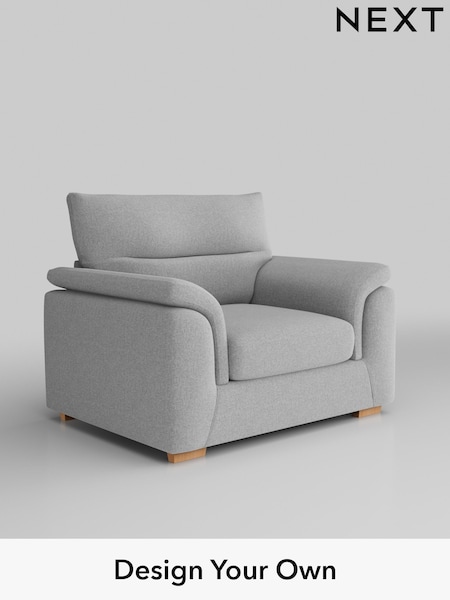 Tweedy Blend Easy Clean/Light Silver Grey Hayden Highback (H36418) | £750