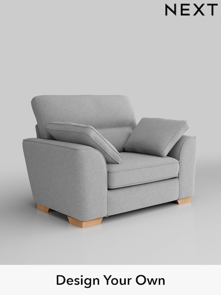 Tweedy Blend Easy Clean/Light Silver Grey Stamford Highback (H36419) | £799