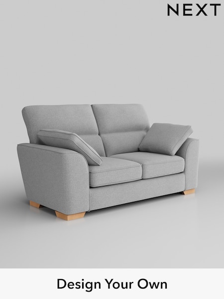 Tweedy Blend Easy Clean/Light Silver Grey Stamford Highback (H36419) | £1,075