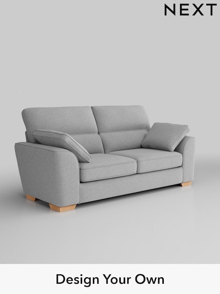Tweedy Blend Easy Clean/Light Silver Grey Stamford Highback (H36419) | £1,175
