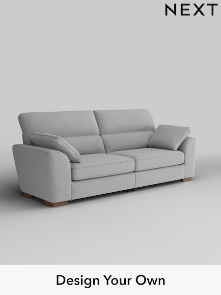 Tweedy Blend Easy Clean/Light Silver Grey Stamford Highback (H36419) | £1,275