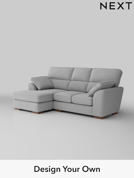 Tweedy Blend Easy Clean/Light Silver Grey Stamford Highback (H36419) | £1,625