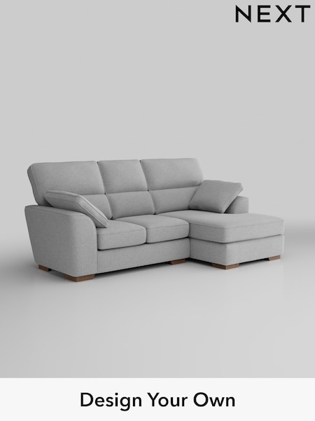 Tweedy Blend Easy Clean/Light Silver Grey Stamford Highback (H36419) | £1,875