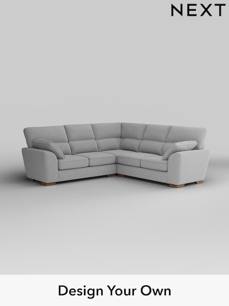 Tweedy Blend Easy Clean/Light Silver Grey Stamford Highback (H36419) | £2,275