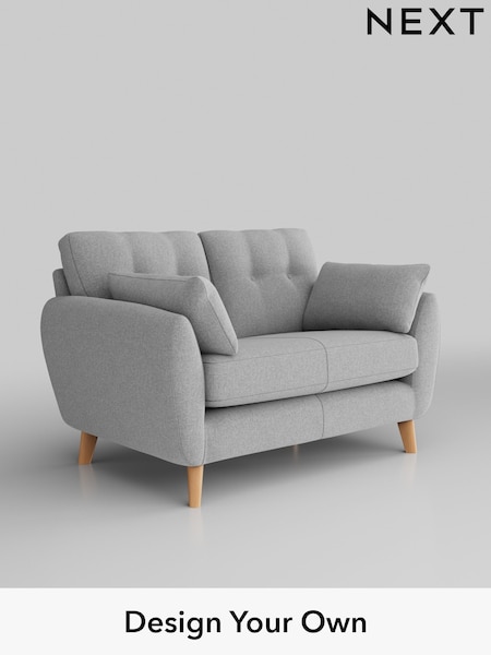 Tweedy Blend Easy Clean/Light Silver Grey Wilson Buttoned Back (H36420) | £750