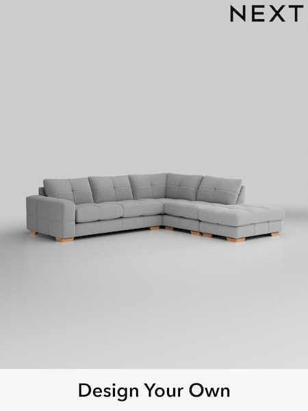 Tweedy Blend Easy Clean/Light Silver Grey Brooke Deep Sit (H36423) | £2,725