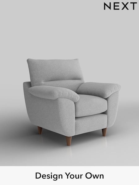 Tweedy Blend Easy Clean/Light Silver Grey Elliot Highback (H36428) | £575