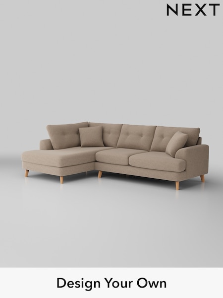 Tweedy Blend Easy Clean/Light Dove Natural Parker Buttoned Back (H36439) | £2,175