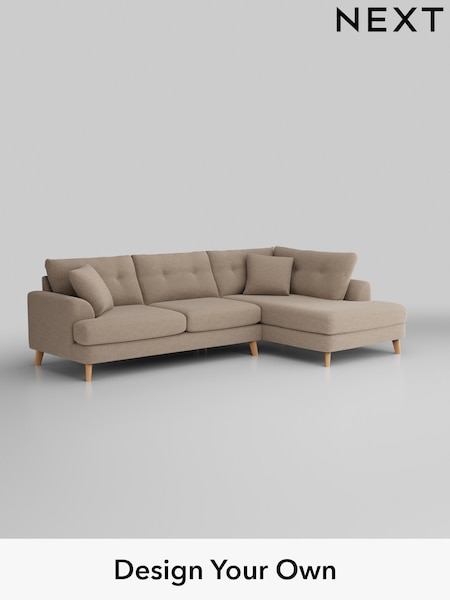 Tweedy Blend Easy Clean/Light Dove Natural Parker Buttoned Back (H36439) | £2,275