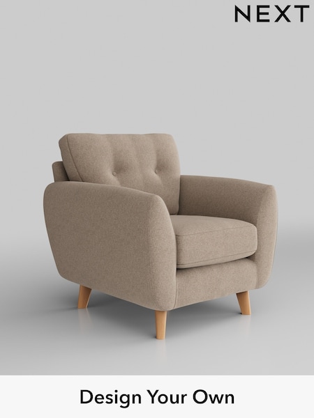 Tweedy Blend Easy Clean/Light Dove Natural Wilson Buttoned Back (H36446) | £499