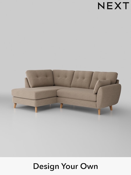 Tweedy Blend Easy Clean/Light Dove Natural Wilson Buttoned Back (H36446) | £1,550