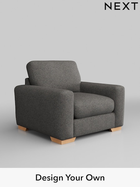 Tweedy Blend Easy Clean/Dark Grey Houghton Deep Relaxed Sit (H36450) | £825