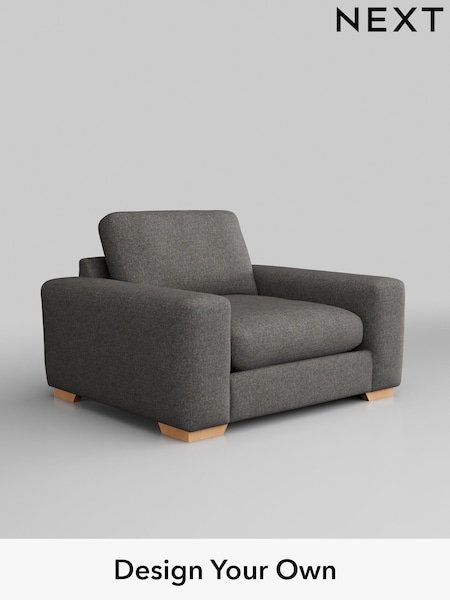 Tweedy Blend Easy Clean/Dark Grey Houghton Deep Relaxed Sit (H36450) | £925