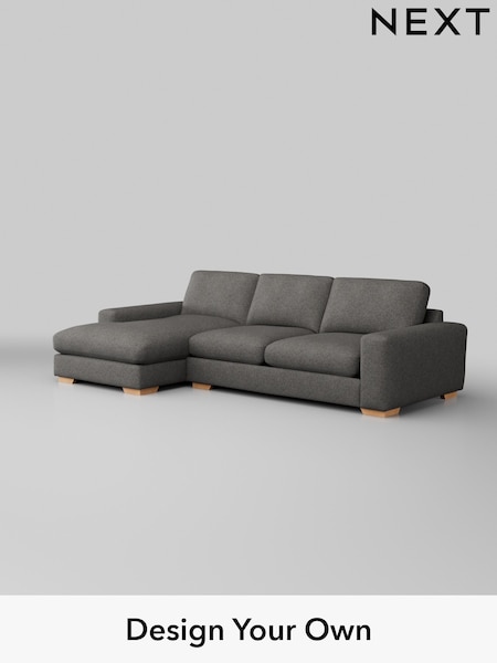 Tweedy Blend Easy Clean/Dark Grey Houghton Deep Relaxed Sit (H36450) | £2,175