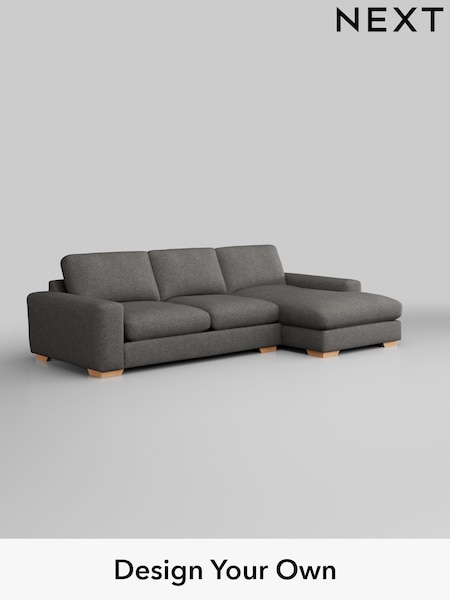 Tweedy Blend Easy Clean/Dark Grey Houghton Deep Relaxed Sit (H36450) | £2,175
