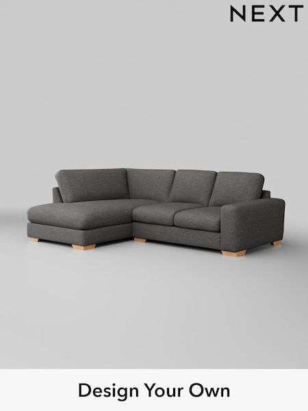 Tweedy Blend Easy Clean/Dark Grey Houghton Deep Relaxed Sit (H36450) | £2,050