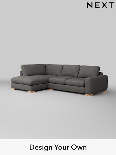Tweedy Blend Easy Clean/Dark Grey Houghton Deep Relaxed Sit (H36450) | £2,150