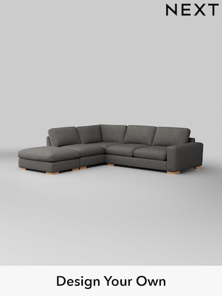 Tweedy Blend Easy Clean/Dark Grey Houghton Deep Relaxed Sit (H36450) | £2,525