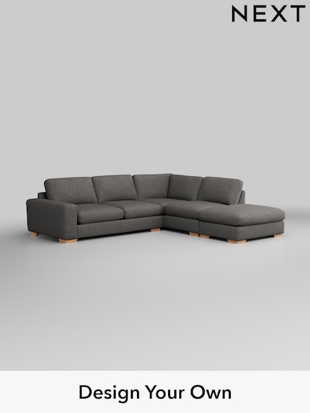 Tweedy Blend Easy Clean/Dark Grey Houghton Deep Relaxed Sit (H36450) | £2,525